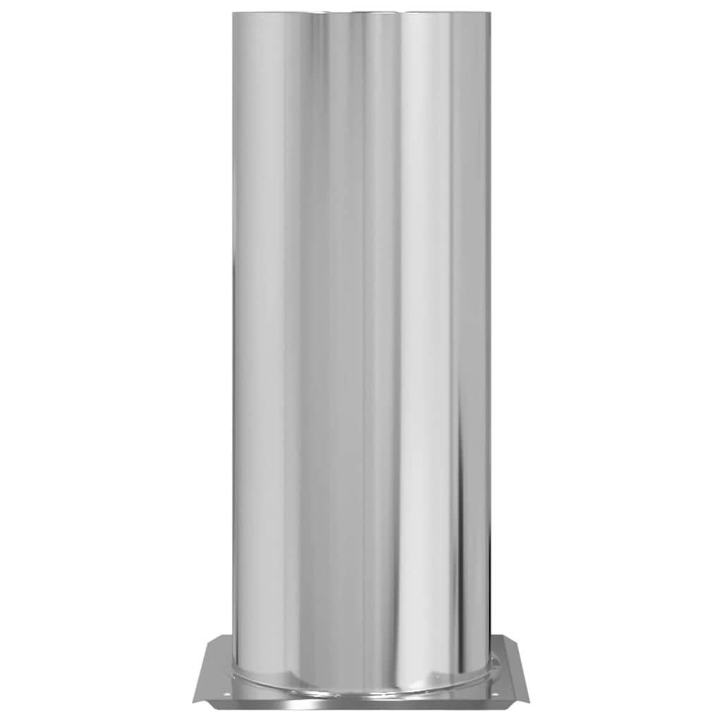 vidaXL Επέκταση Κεφαλής Καμινάδας Ασημί 25 x 25 x 50 cm