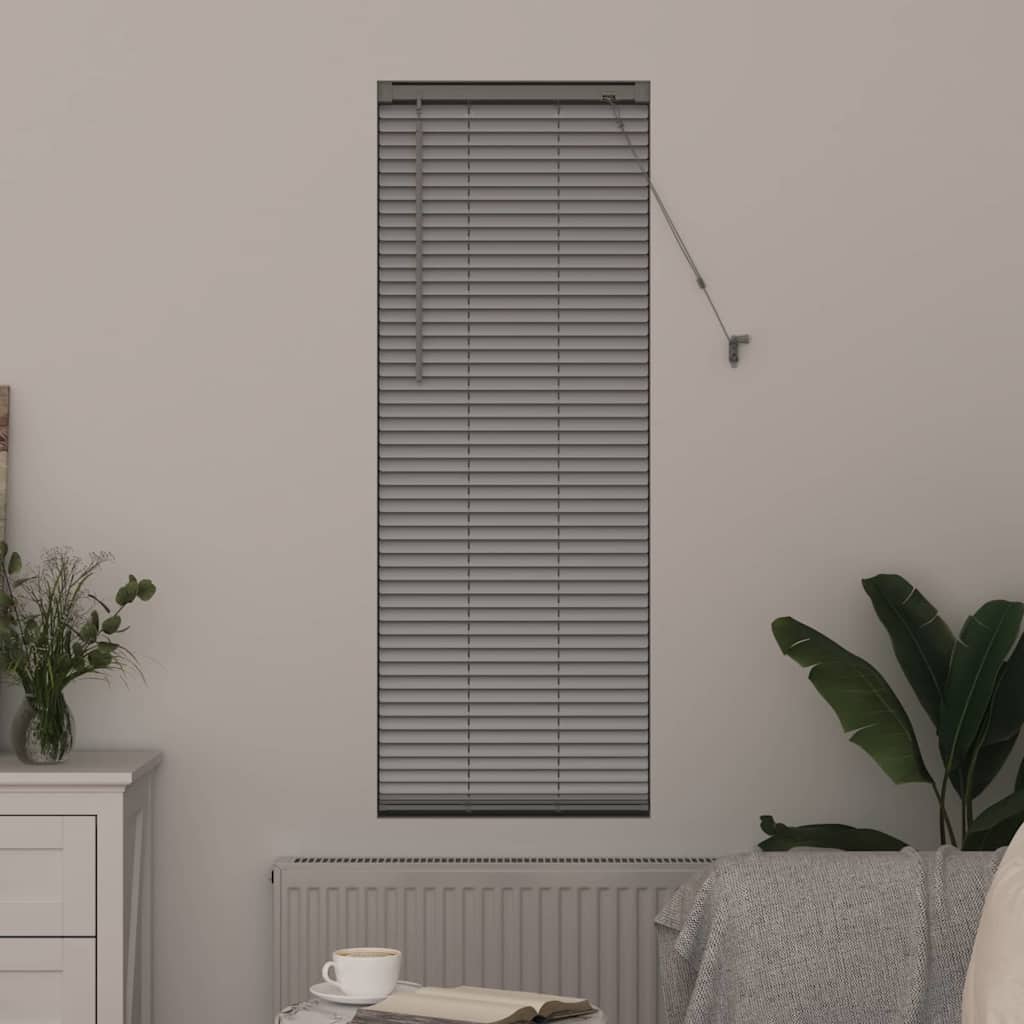 vidaXL Βενετσιάνικη Σκίαση Ασημί 130 x 45 εκ 25 χιλ. Αλουμίνιο