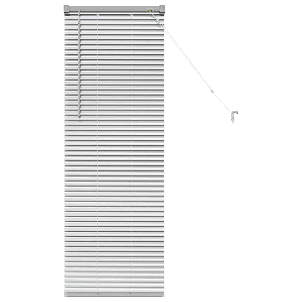 vidaXL Βενετσιάνικη Σκίαση Ασημί 130 x 45 εκ 25 χιλ. Αλουμίνιο