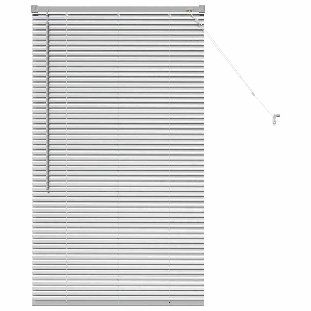 vidaXL Βενετσιάνικες Ρόδες Ασημί 130 x 75 εκ Αλουμίνιο