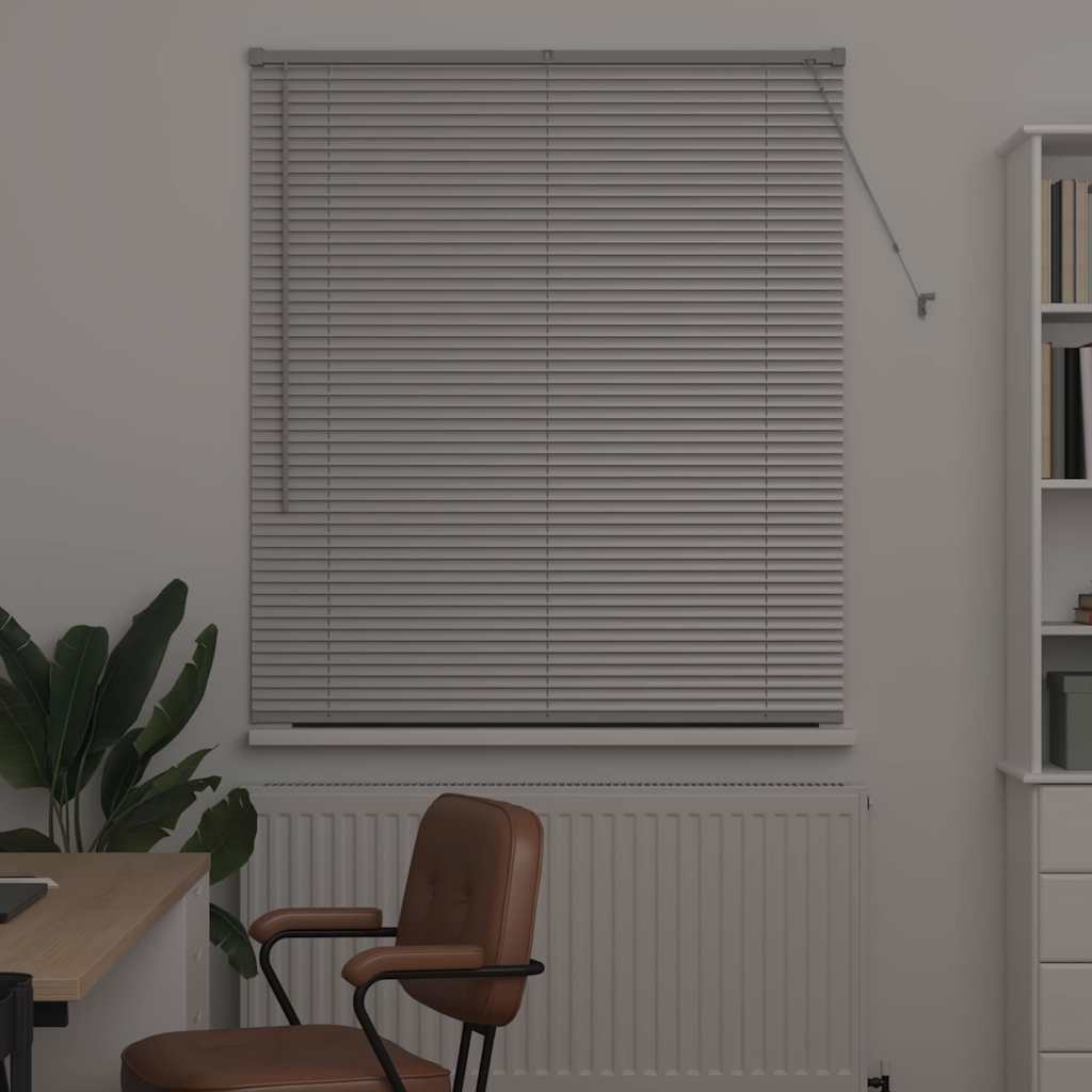 vidaXL Βενετσιάνικη Σκίαση Ασημί 130 x 120 εκ 25 χιλ. Αλουμίνιο
