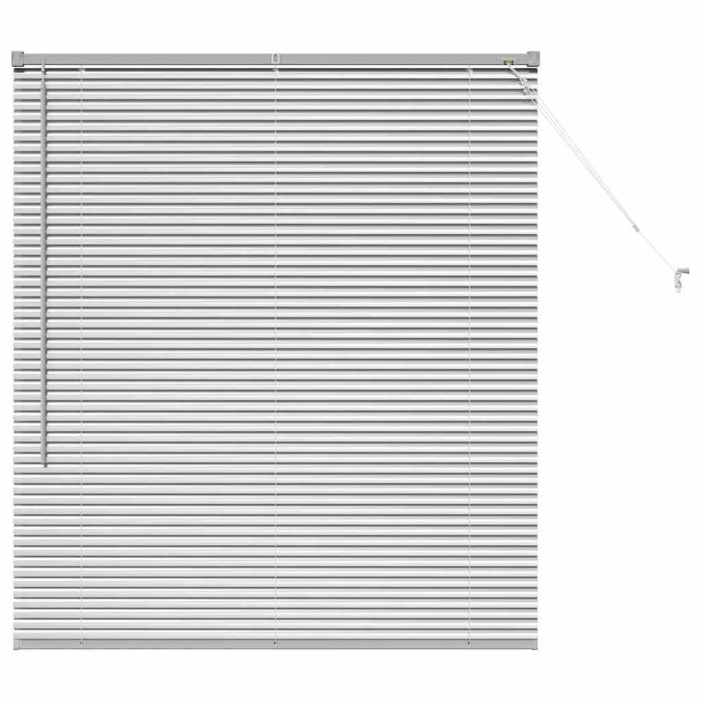 vidaXL Βενετσιάνικη Σκίαση Ασημί 130 x 120 εκ 25 χιλ. Αλουμίνιο