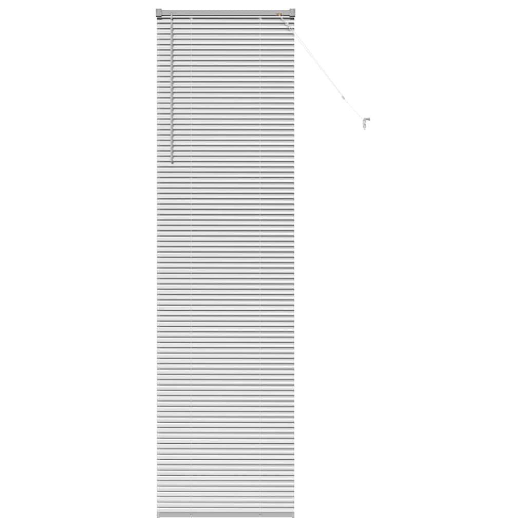 vidaXL Βενετσιάνικη Σκίαση Ασημί 220 x 65 εκ 25 χιλ. Αλουμίνιο