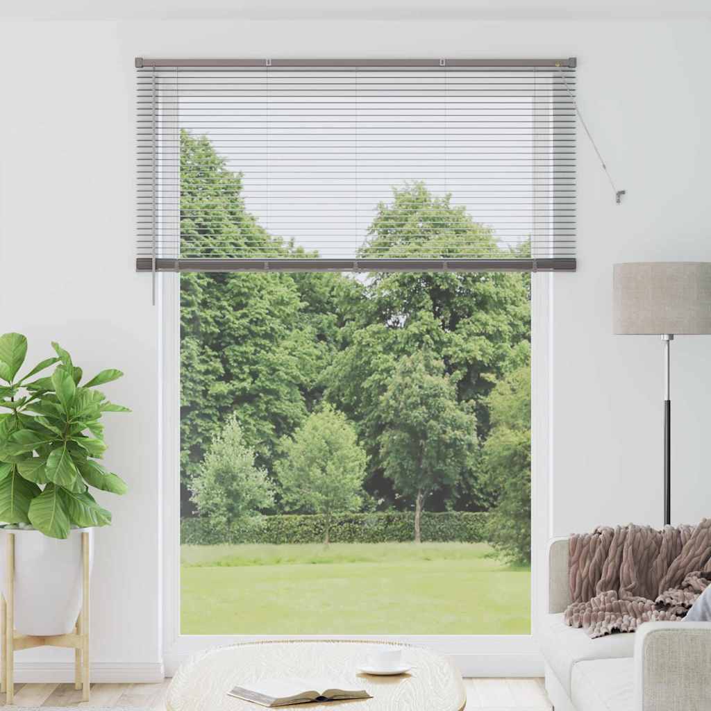 vidaXL Βενετσιάνικη Σκίαση Ασημί 220 x 155 εκ 25 χιλ. Αλουμίνιο