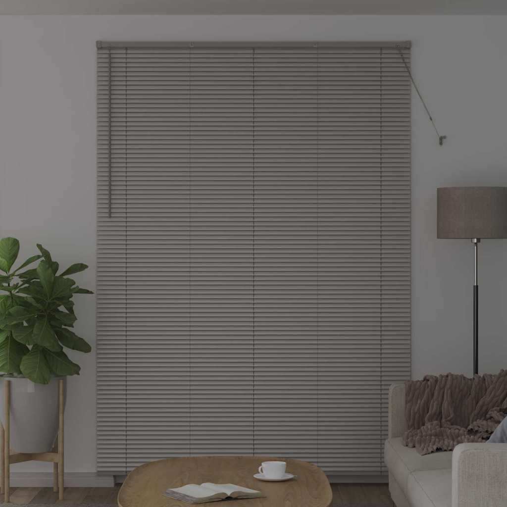 vidaXL Βενετσιάνικη Σκίαση Ασημί 220 x 155 εκ 25 χιλ. Αλουμίνιο