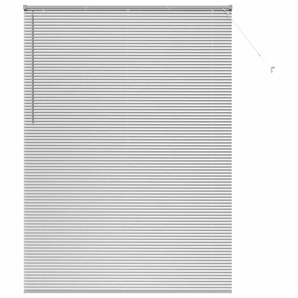 vidaXL Βενετσιάνικη Σκίαση Ασημί 220 x 155 εκ 25 χιλ. Αλουμίνιο