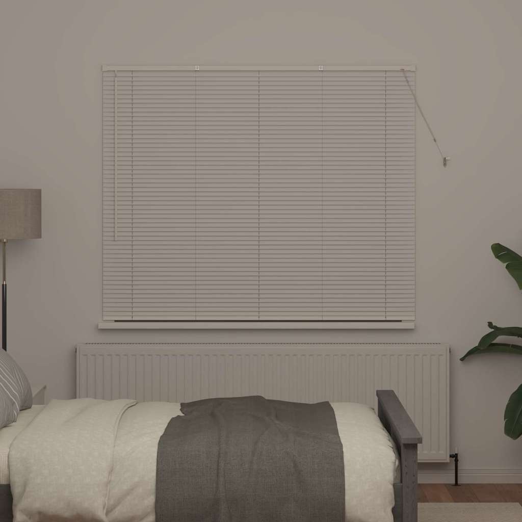 vidaXL Βενετσιάνικη Σκίαση Λευκό 130 x 160 εκ 25 χιλ. Αλουμίνιο