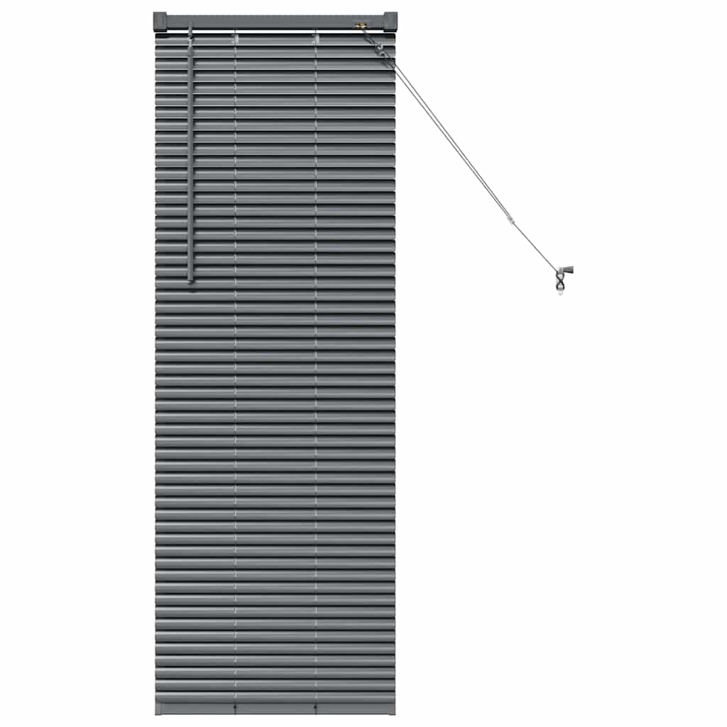 vidaXL Βενετσιάνικη Σκίαση Σκούρο Γκρι 130 x 45 εκ 25 χιλ. Αλουμίνιο