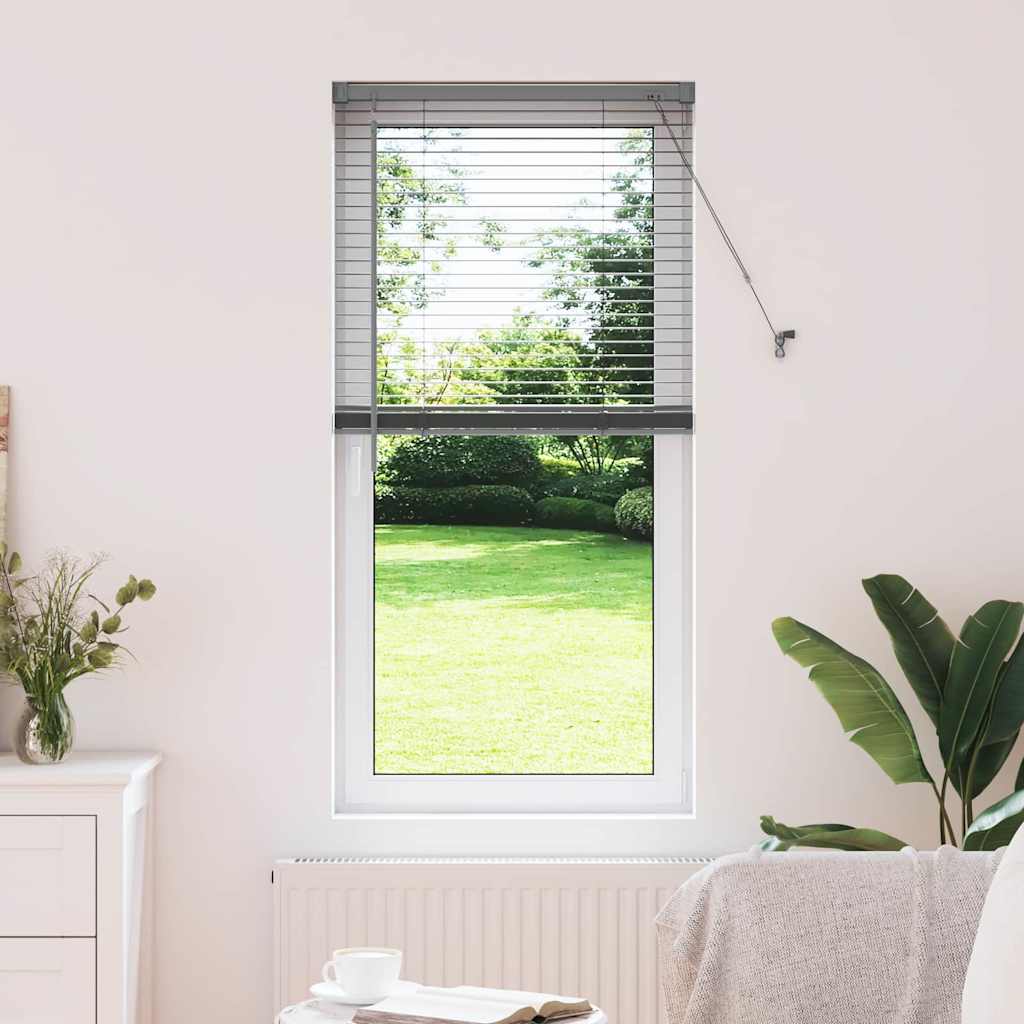 vidaXL Βενετσιάνικη Σκίαση Σκούρο Γκρι 130 x 55 εκ 25 χιλ. Αλουμίνιο