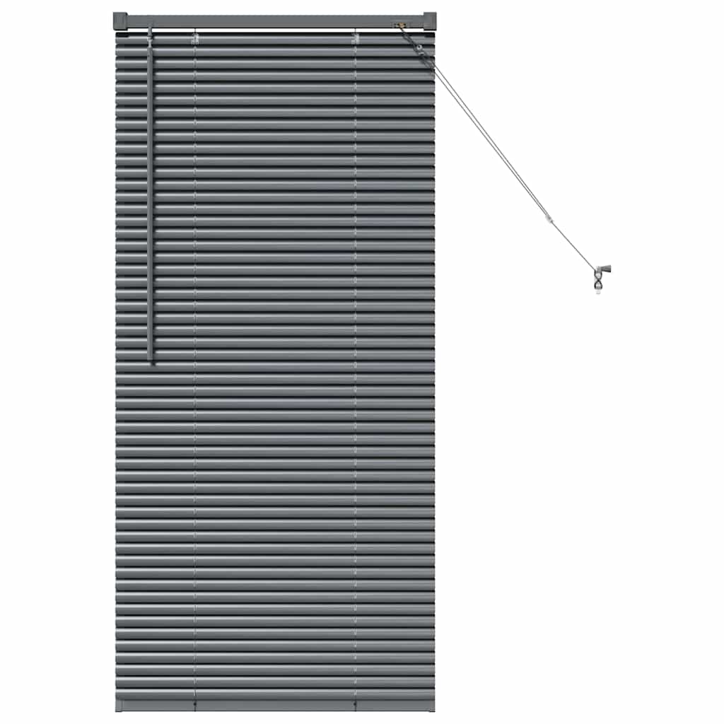 vidaXL Βενετσιάνικη Σκίαση Σκούρο Γκρι 130 x 55 εκ 25 χιλ. Αλουμίνιο