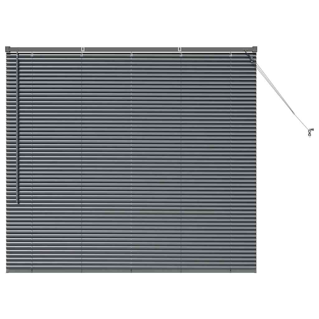 vidaXL Βενετσιάνικες Ρόδες Σκούρο Γκρι 130 x 145 εκ Αλουμίνιο