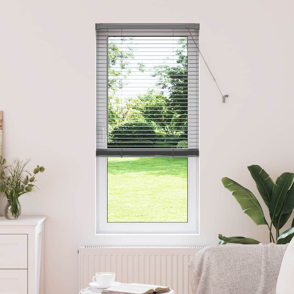 vidaXL Βενετσιάνικη Σκίαση Σκούρο Γκρι 175 x 60 εκ 25 χιλ. Αλουμίνιο
