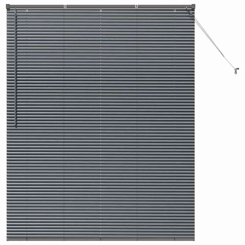 vidaXL Βενετσιάνικη Σκίαση Σκούρο Γκρι 175 x 150 εκ 25 χιλ. Αλουμίνιο