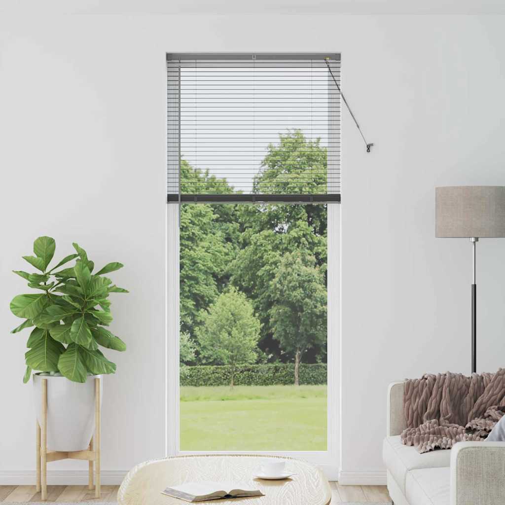 vidaXL Βενετσιάνικη Σκίαση Σκούρο Γκρι 220 x 95 εκ 25 χιλ. Αλουμίνιο