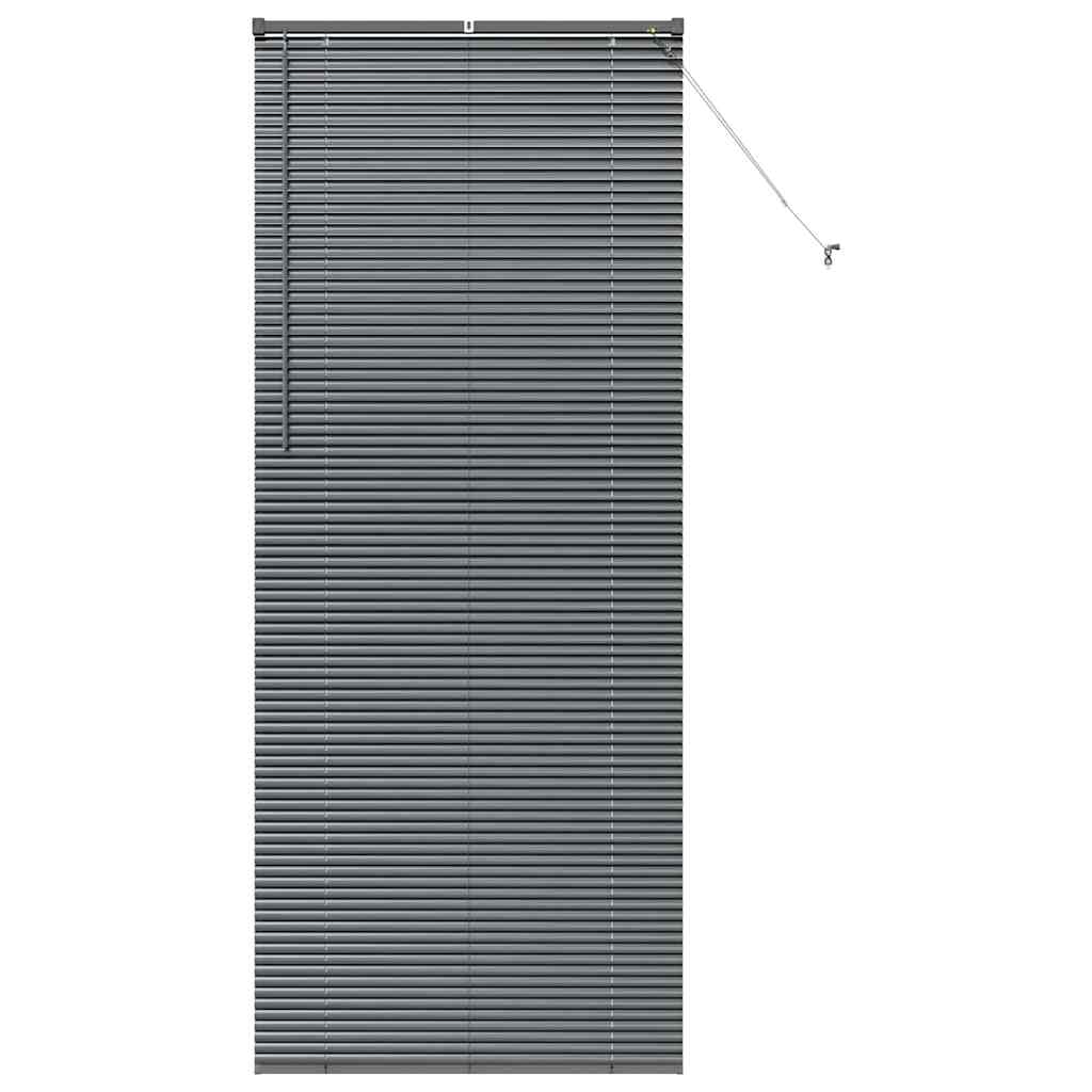 vidaXL Βενετσιάνικη Σκίαση Σκούρο Γκρι 220 x 95 εκ 25 χιλ. Αλουμίνιο