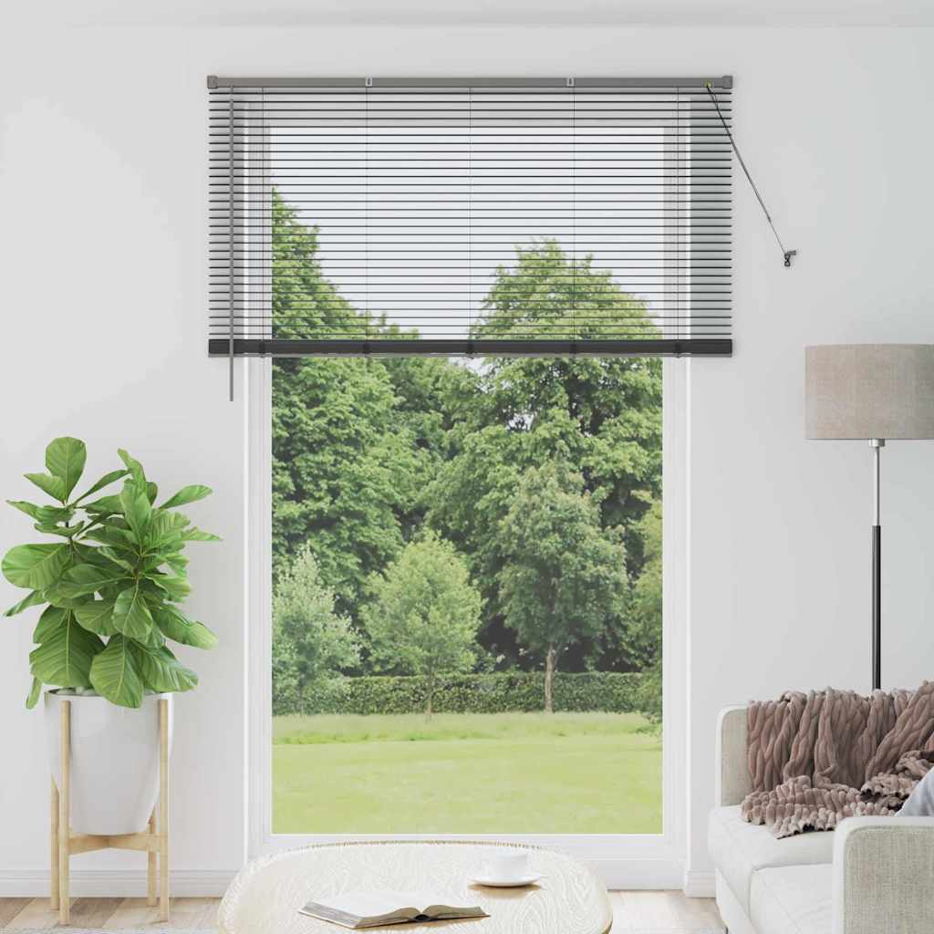vidaXL Βενετσιάνικες Ρόδες Σκούρο Γκρι 220 x 145 εκ Αλουμίνιο