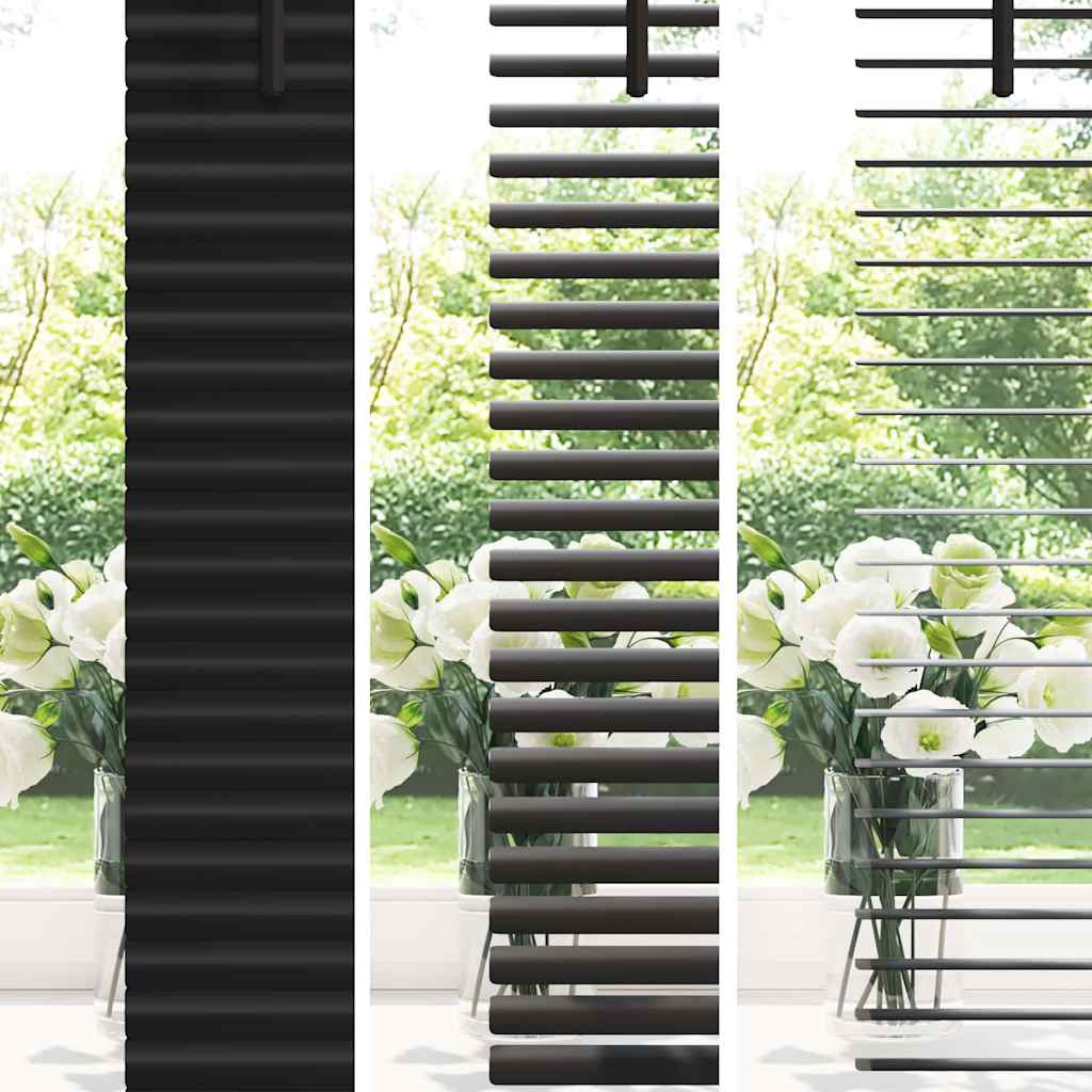 vidaXL Βενετσιάνικες Ρόδες Μαύρο 175 x 85 εκ Αλουμίνιο