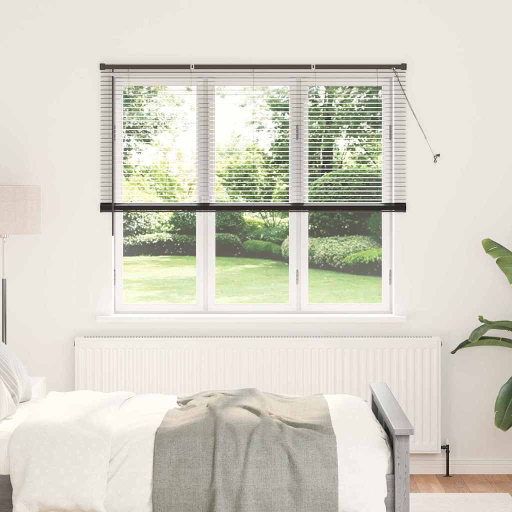 vidaXL Βενετσιάνικη Σκίαση Μαύρο 175 x 160 εκ 25 χιλ. Αλουμίνιο