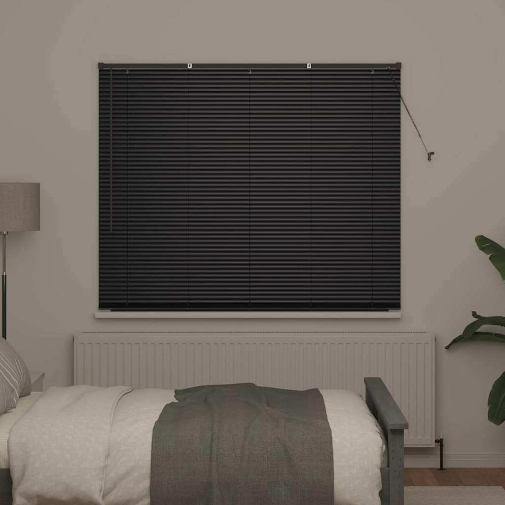 vidaXL Βενετσιάνικη Σκίαση Μαύρο 175 x 160 εκ 25 χιλ. Αλουμίνιο