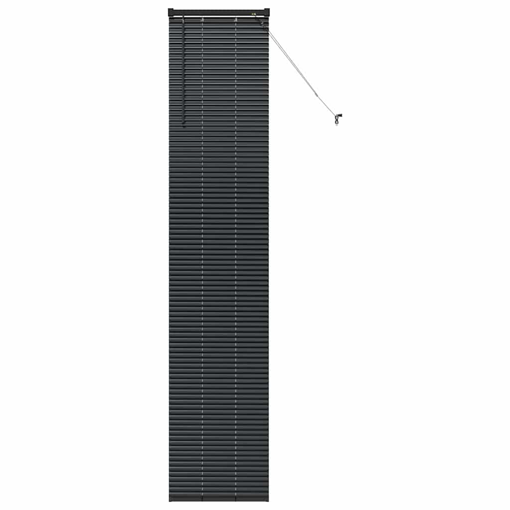 vidaXL Βενετσιάνικη Σκίαση Μαύρο 220 x 40 εκ 25 χιλ. Αλουμίνιο