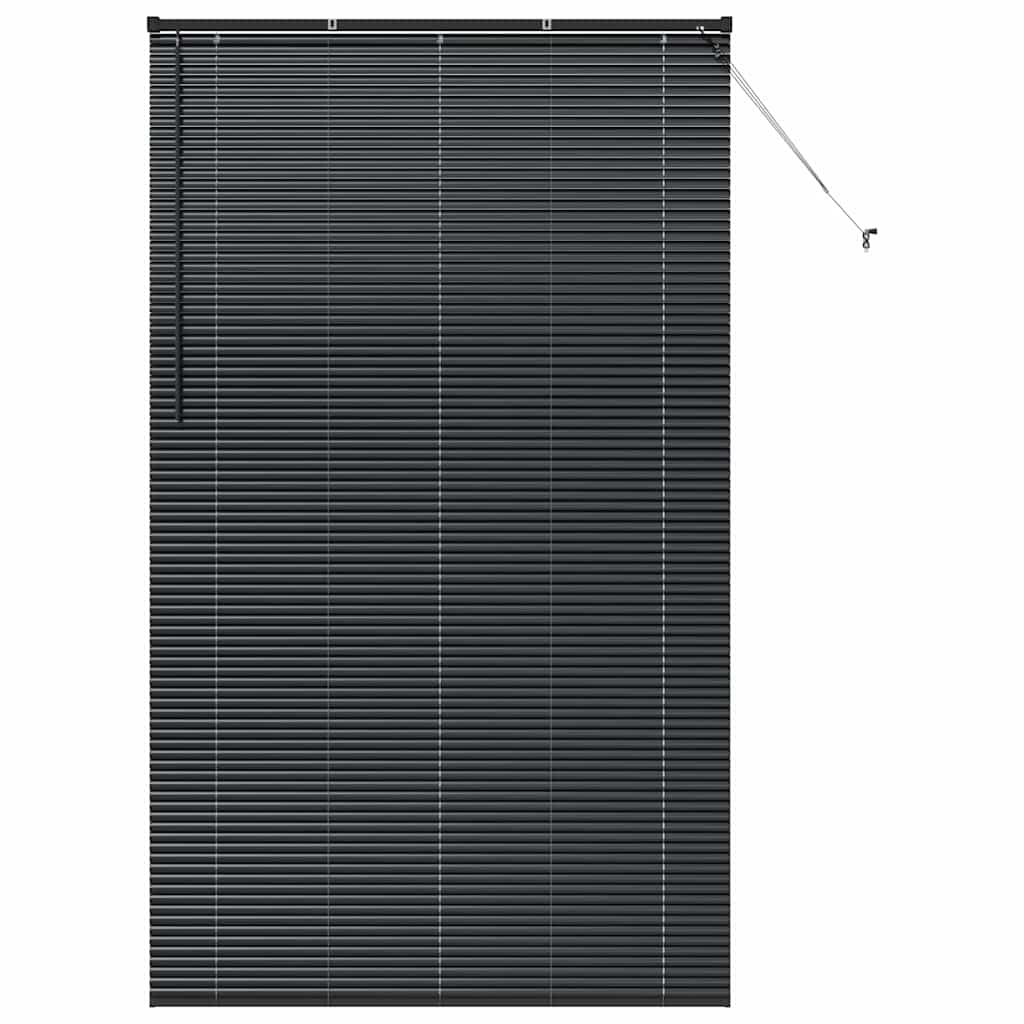vidaXL Βενετσιάνικη Σκίαση Μαύρο 220 x 125 εκ 25 χιλ. Αλουμίνιο