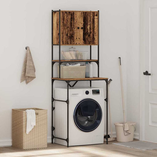 vidaXL Ντουλάπι πλυντηρίου Παλαιό ξύλο 68 x 48.5 x 194 εκ
