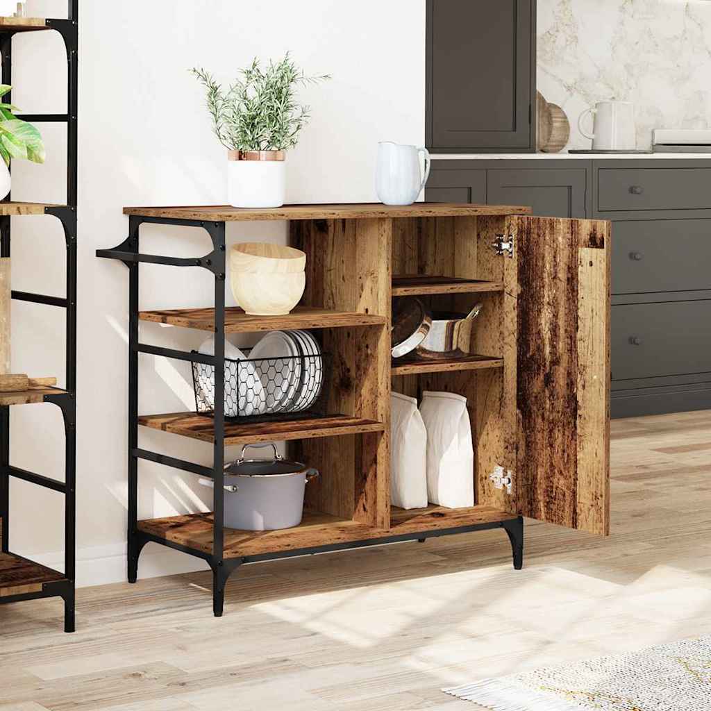 vidaXL Καρότσι Κουζίνας Παλαιό ξύλο 87.5 x 38.5 x 84.5 εκ