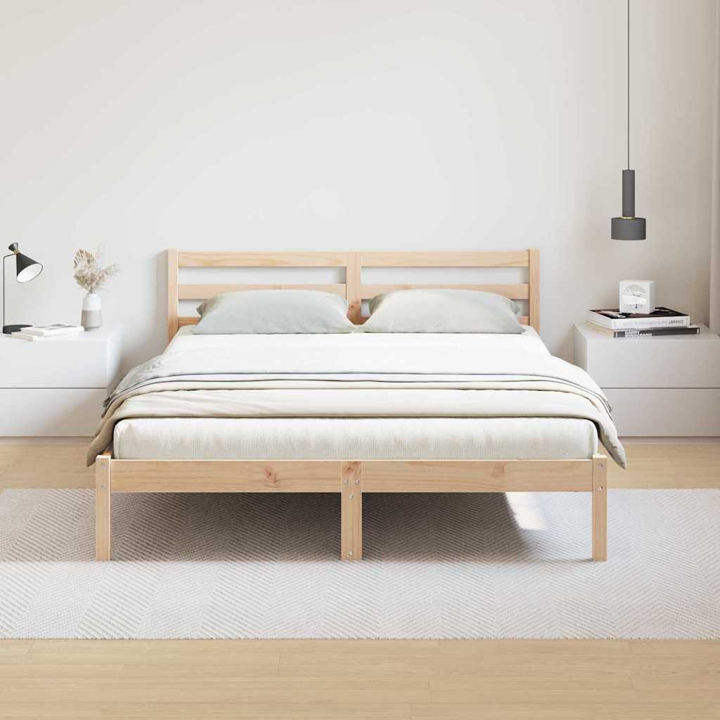 vidaXL Σκελετός Κρεβατιού με κεφαλάρι Καφέ 225,5 x 145,5 x 69,5 εκ.