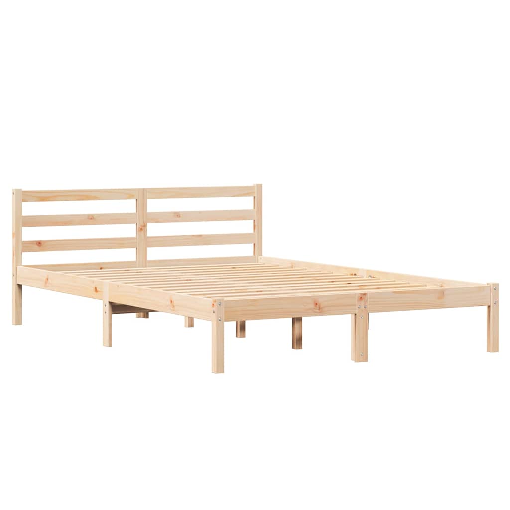vidaXL Σκελετός Κρεβατιού με κεφαλάρι Καφέ 225,5 x 145,5 x 69,5 εκ.