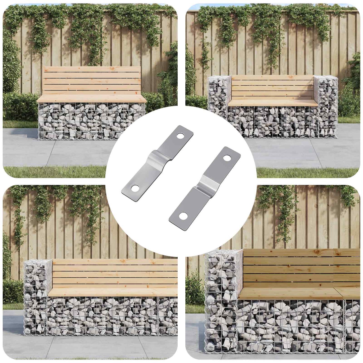 vidaXL Πλάκα Χτυπήματος 2 τεμ. Ασημί 50 x 10 x 1,2 mm Σίδερο