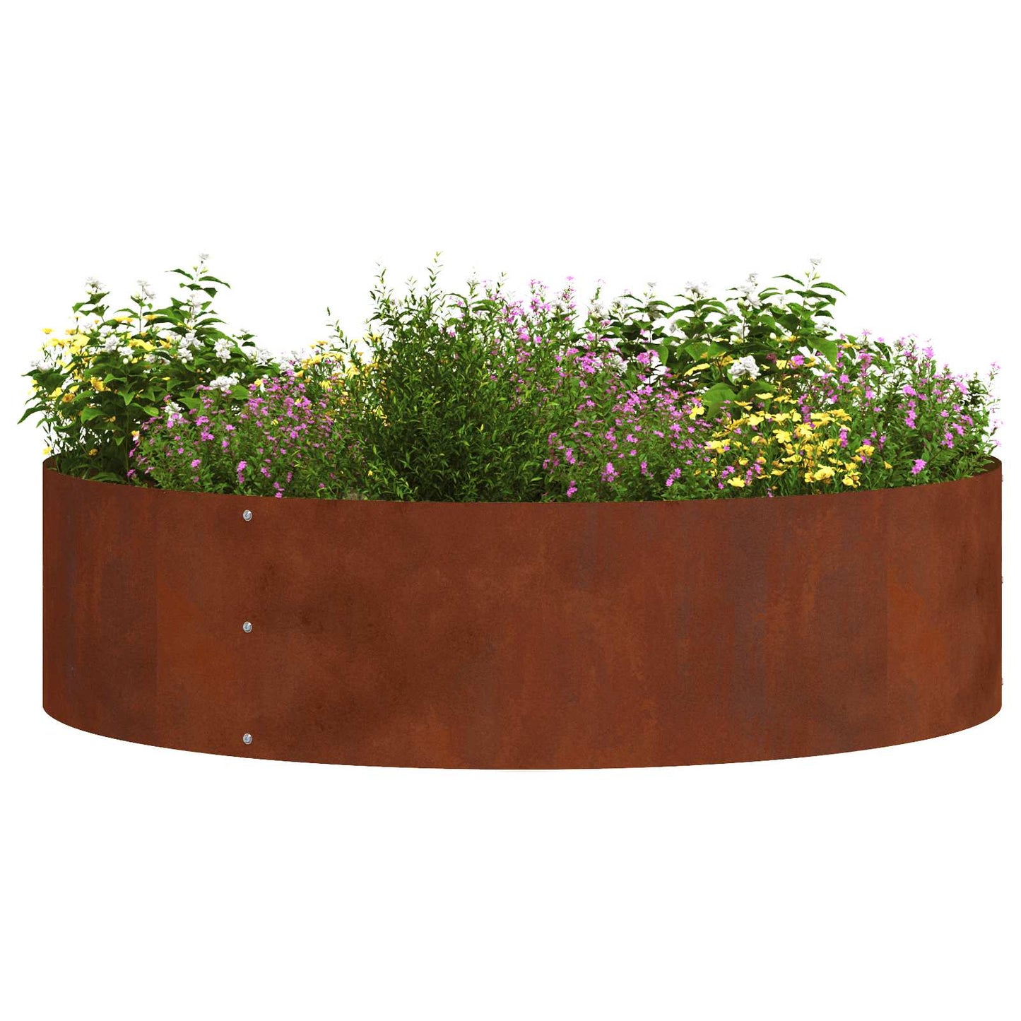 vidaXL Δακτύλιος γλάστρας 5 τμχ. Σκ rusty 80 x 80 x 20 cm