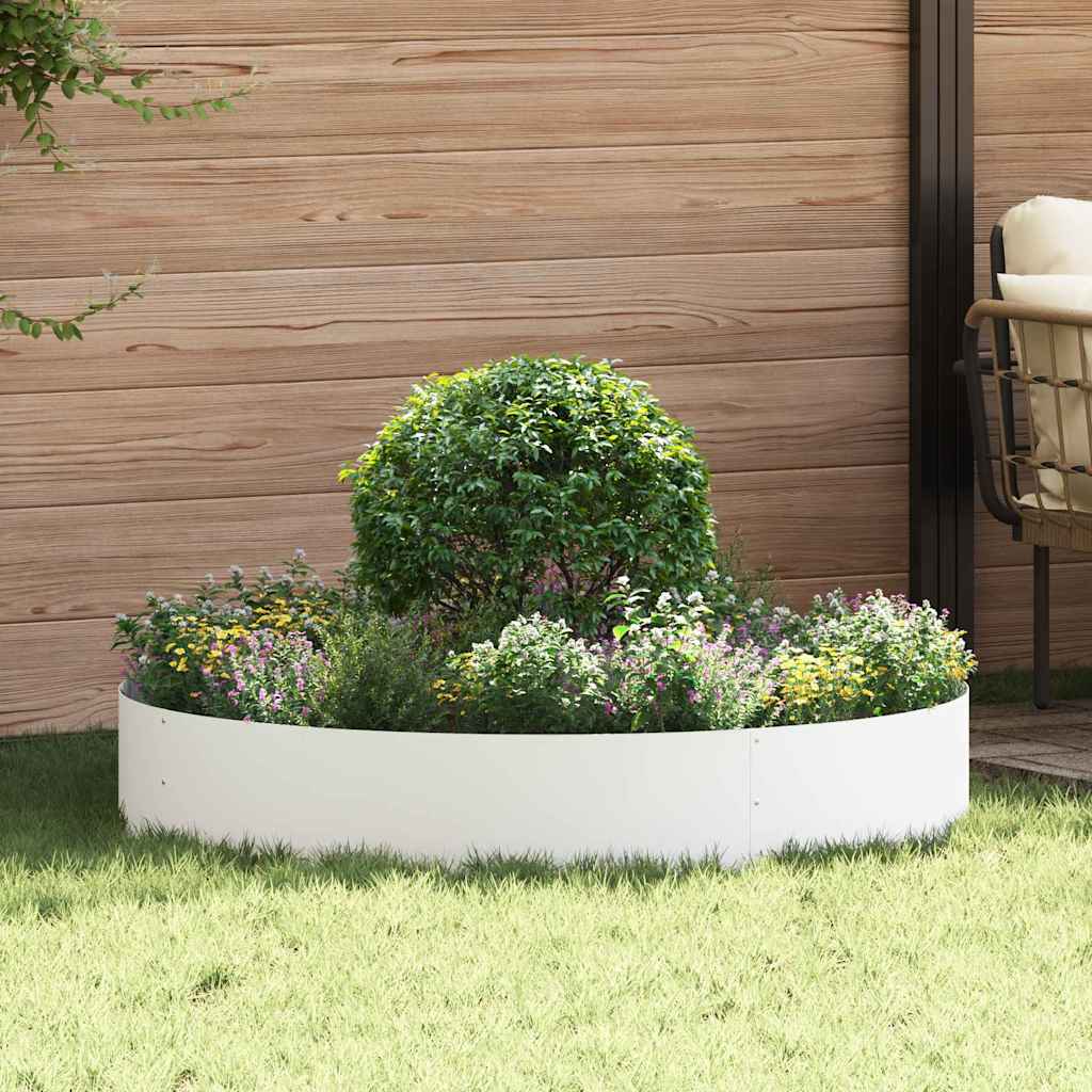 vidaXL Γλάστρα Κήπου 5 pcs Λευκό 120 x 120 x 20 εκ.