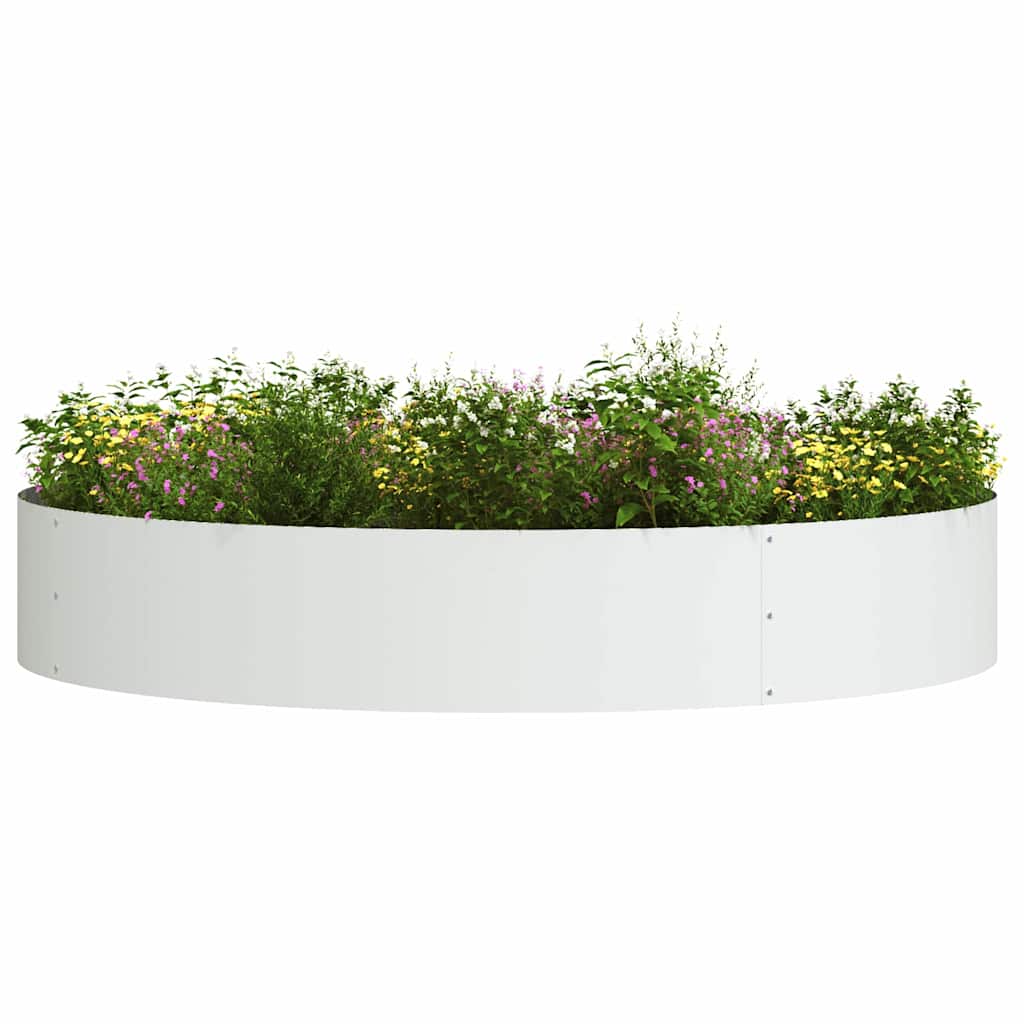 vidaXL Γλάστρα Κήπου 5 pcs Λευκό 120 x 120 x 20 εκ.