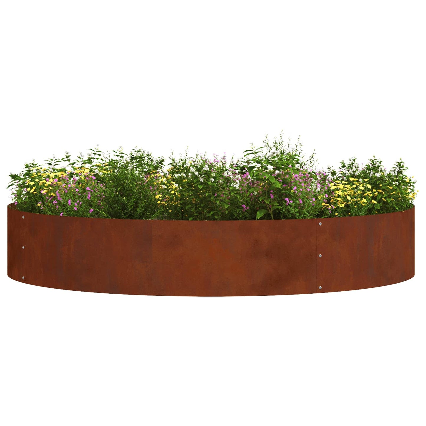 vidaXL Δακτύλιος γλάστρας 5 τμχ. Σκ rusty 120 x 120 x 20 εκ.