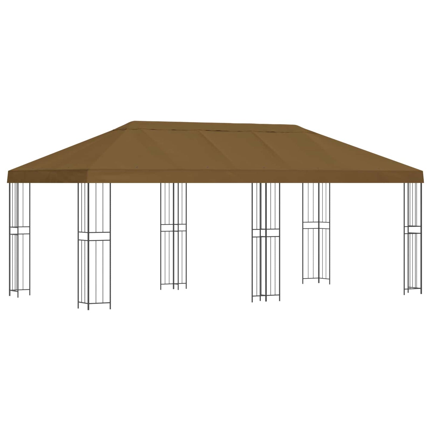 vidaXL Κήπος Γκαζebo 6 x 3 m Taupe Πολυεστέρας και Χάλυβας 190 gsm