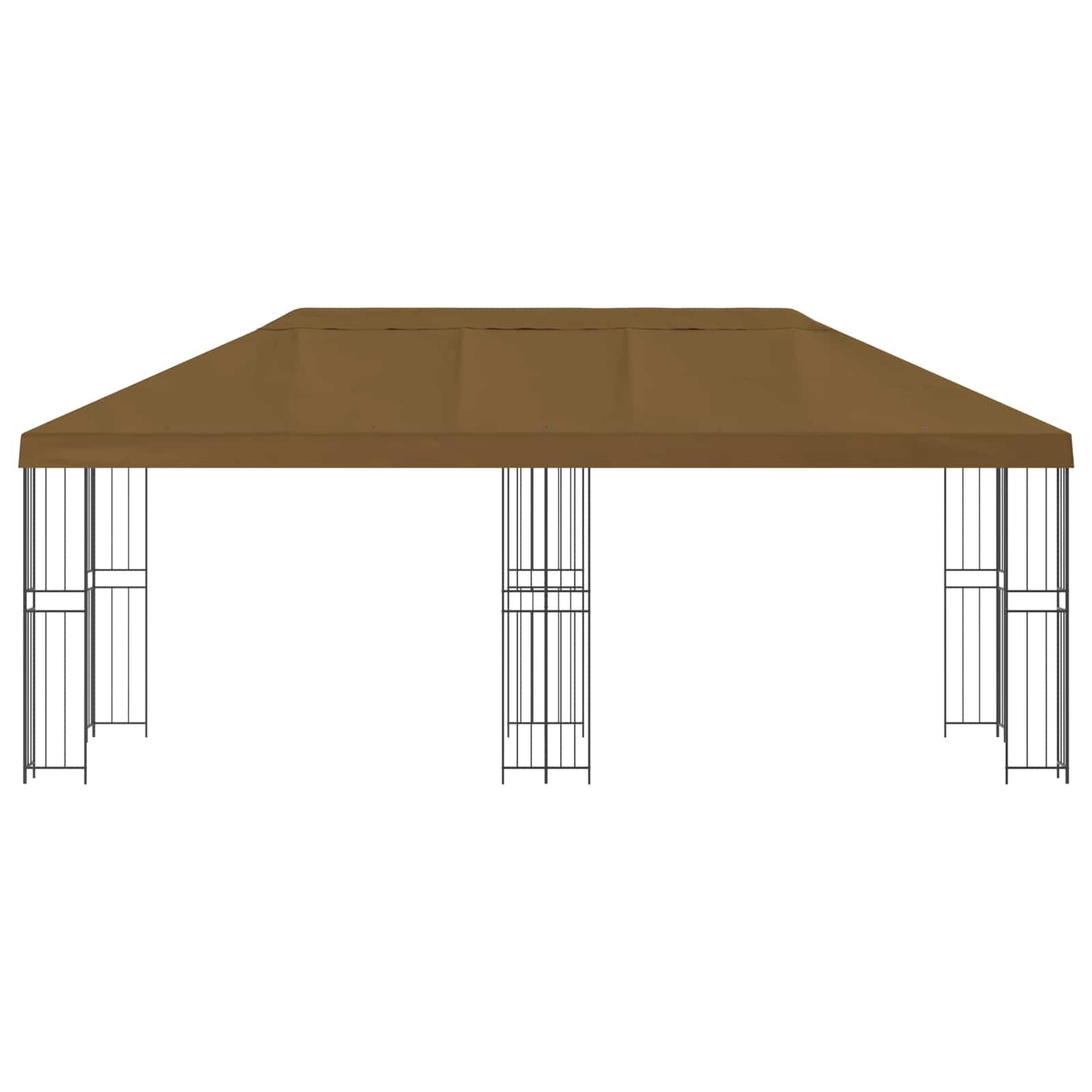 vidaXL Κήπος Γκαζebo 6 x 3 m Taupe Πολυεστέρας και Χάλυβας 190 gsm