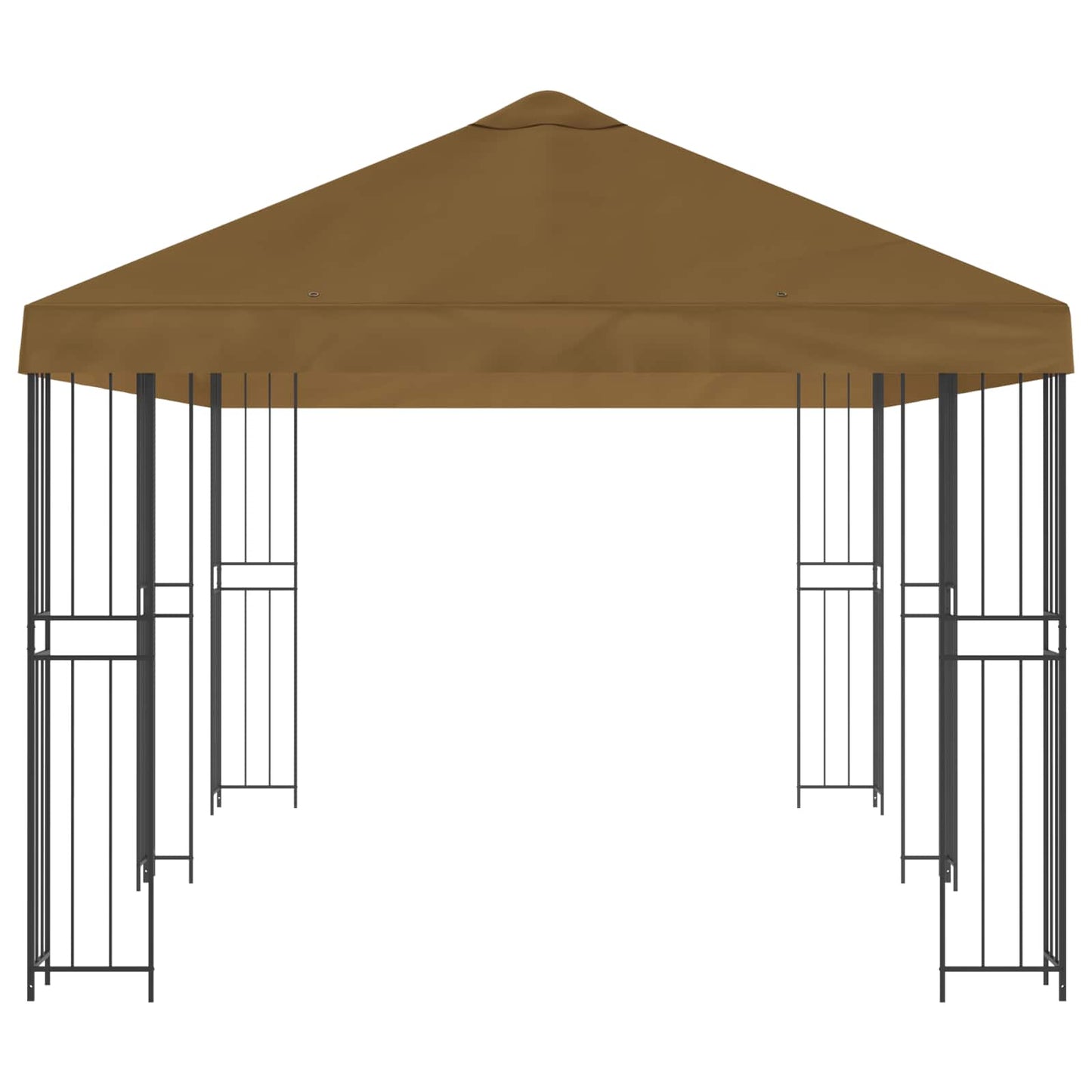 vidaXL Κήπος Γκαζebo 6 x 3 m Taupe Πολυεστέρας και Χάλυβας 190 gsm