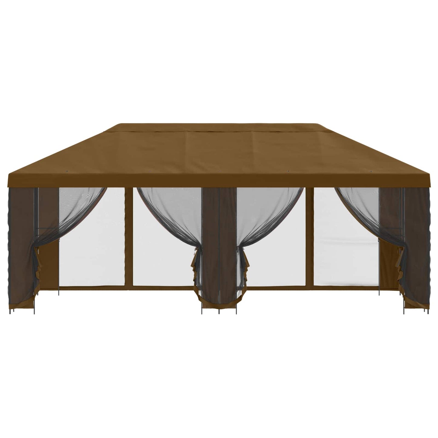 vidaXL Κήπος Γκαζebo με Πλευρικά Τοίχους 6 x 3 m Taupe