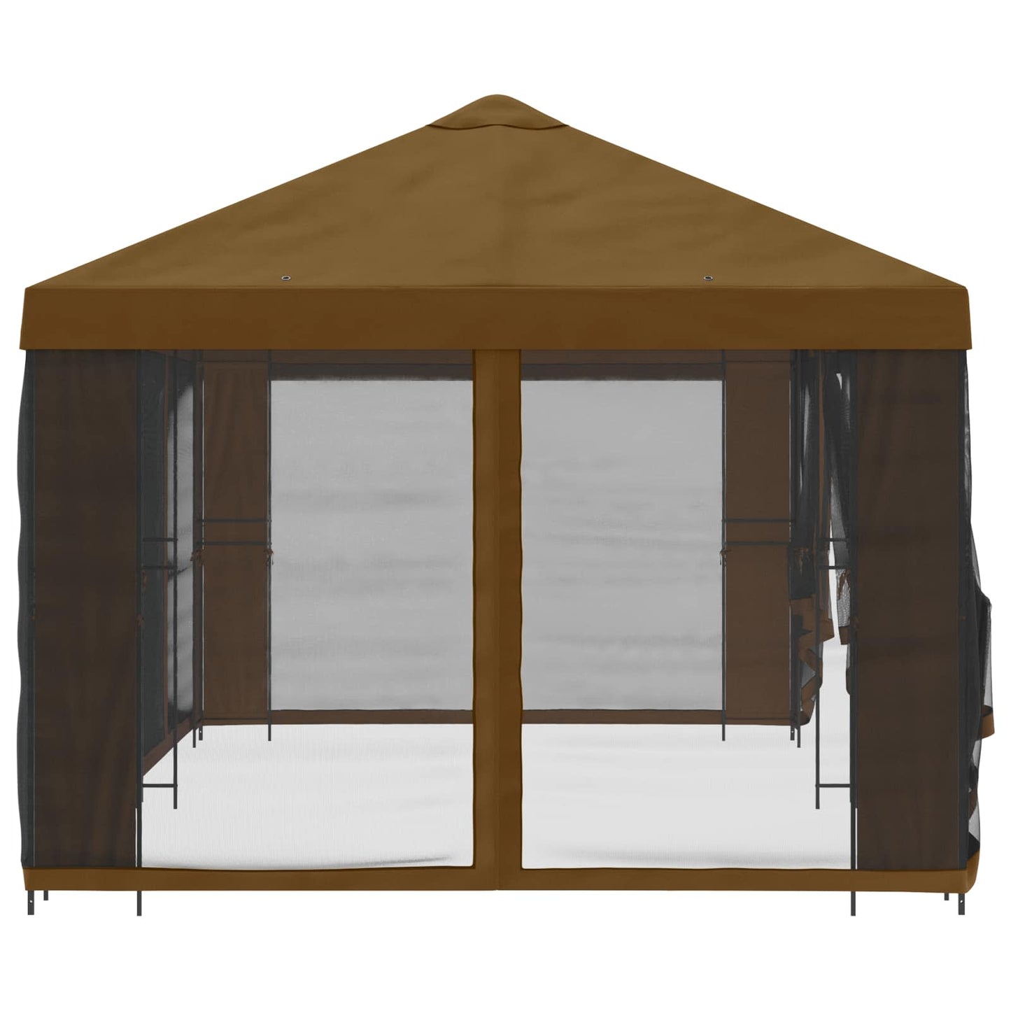 vidaXL Κήπος Γκαζebo με Πλευρικά Τοίχους 6 x 3 m Taupe