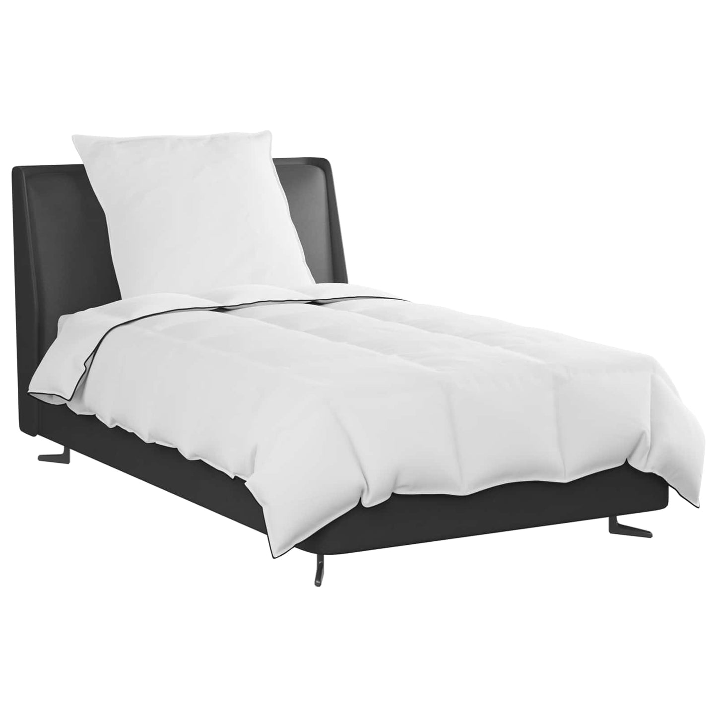 vidaXL Πάπλωμα με μαξιλάρι 2 pcs Λευκό 150 x 200 cm Πούπουλο