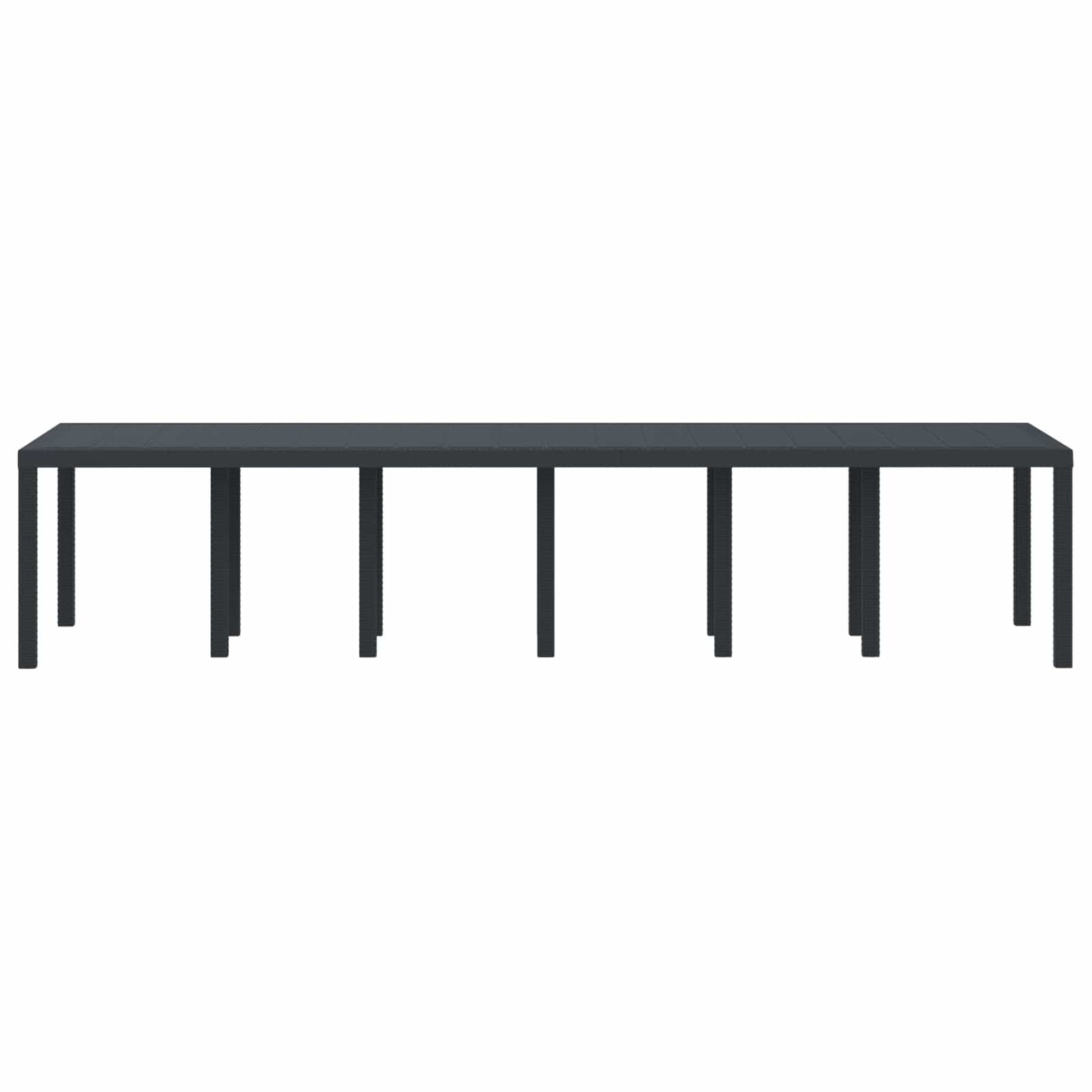 vidaXL Τραπέζι Κήπου Ανθρακί 350 x 100 x 74 εκ. συνθετικό ρατάν