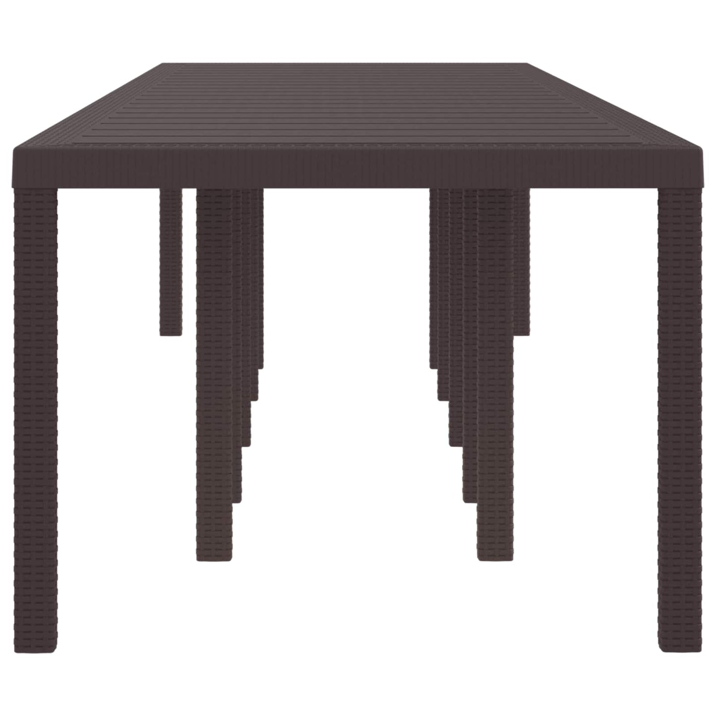 vidaXL Τραπέζι Κήπου Καφέ 350 x 100 x 74 εκ. συνθετικό ρατάν