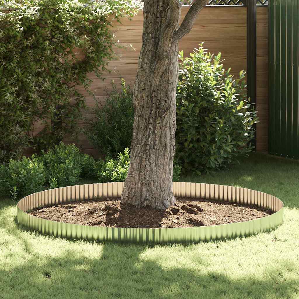 vidaxl Άκρη Γκαζόν 1000 x 20 x 0,03 εκ. Γαλβανισμένος Χάλυβας Ασημί