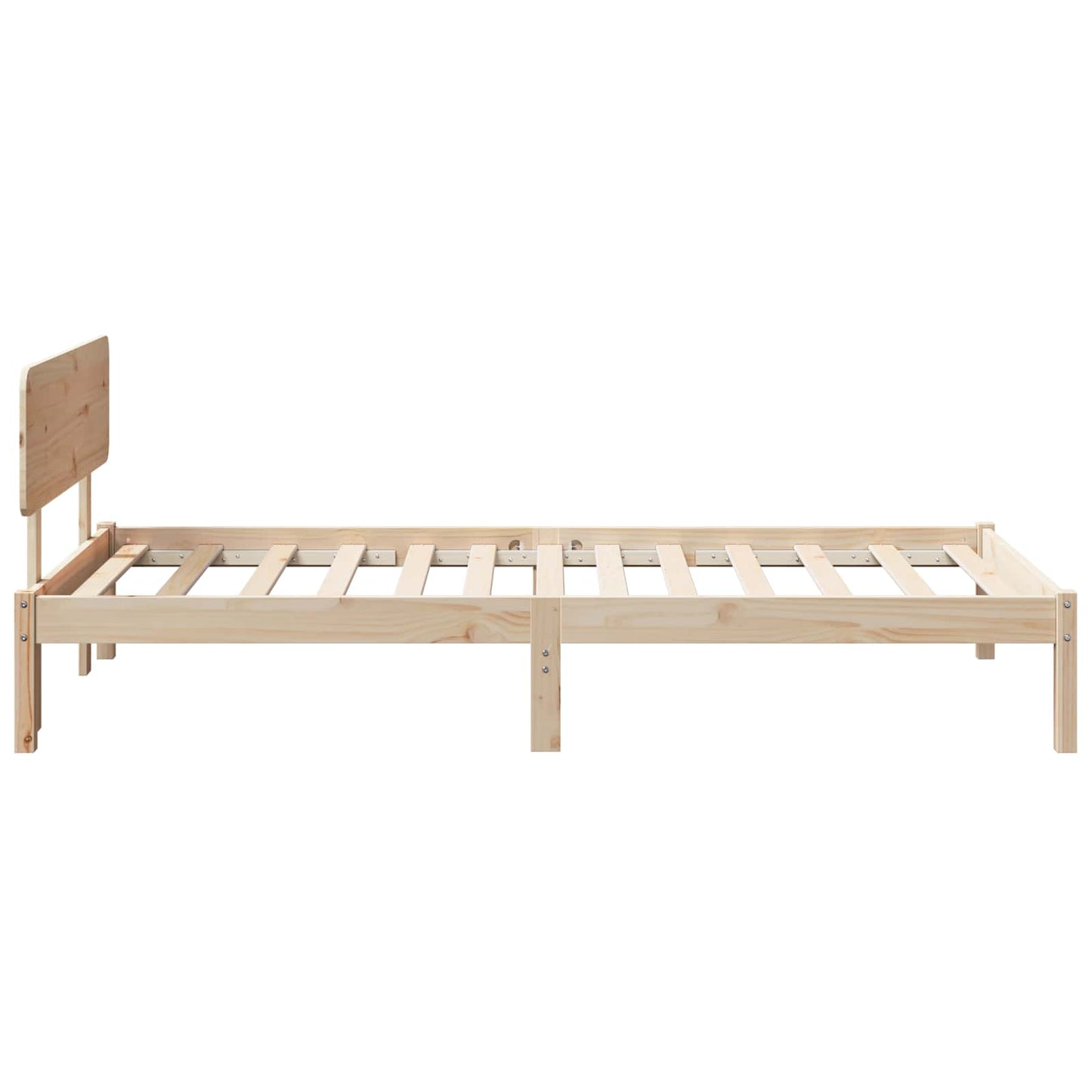 vidaXL Σκελετός Κρεβατιού Φυσικό 90 x 190 cm Στερεά ξυλεία πεύκου