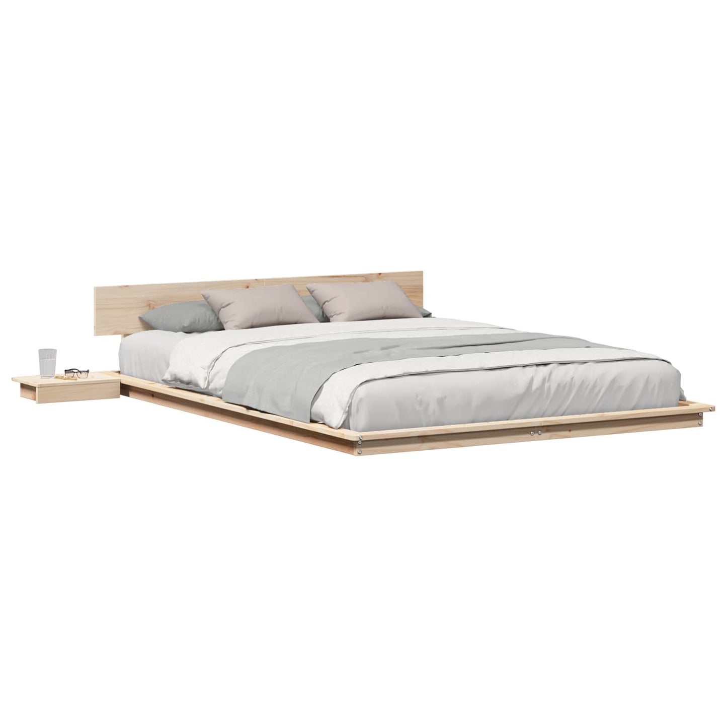 vidaXL Σκελετός Κρεβατιού Καφέ 140 x 200 cm ξύλο