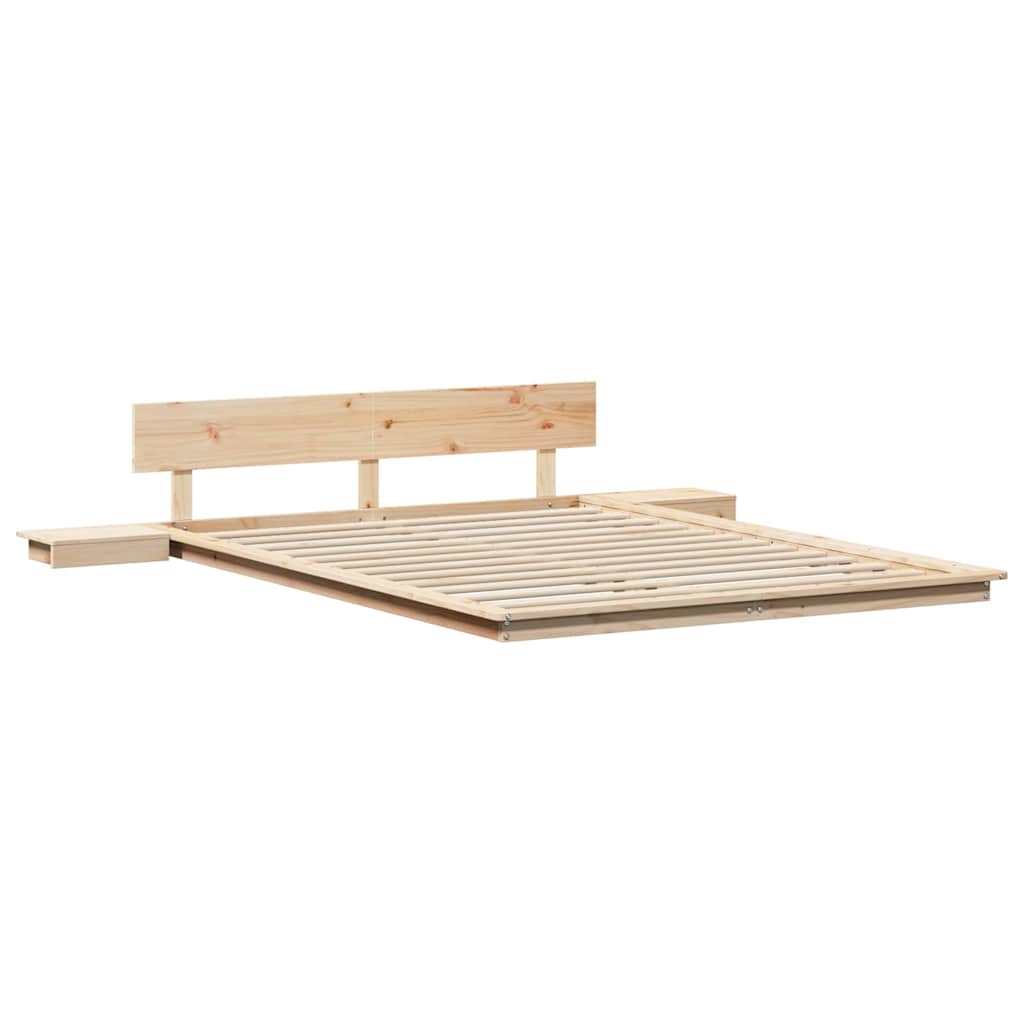 vidaXL Σκελετός Κρεβατιού Καφέ 140 x 200 cm ξύλο