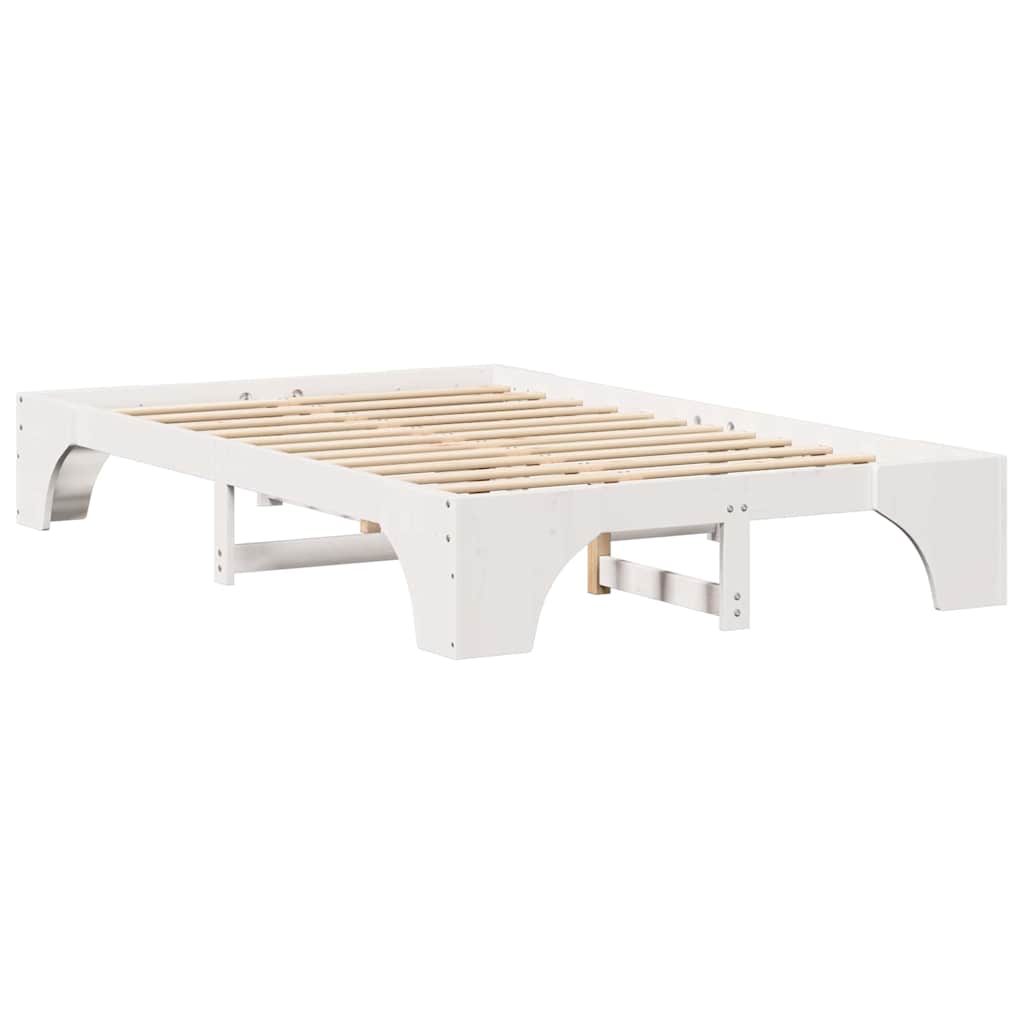 vidaXL Σκελετός Κρεβατιού Λευκό 140 x 190 cm Στερεά ξυλεία πεύκου