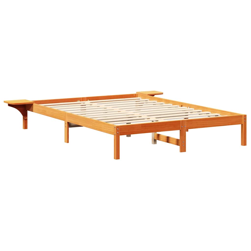 vidaXL Σκελετός Κρεβατιού Κερωτό καφέ 160 x 200 cm