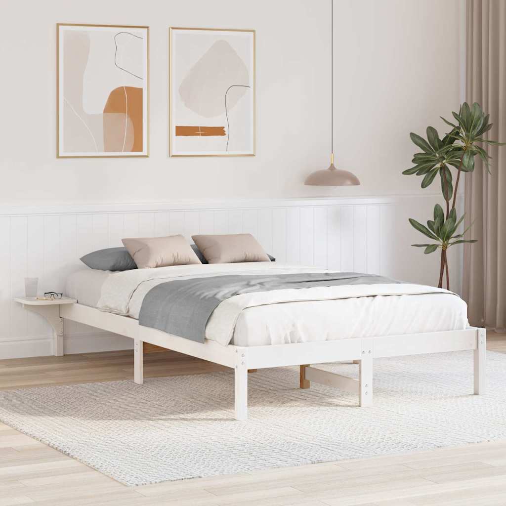 vidaXL Σκελετός Κρεβατιού Λευκό 120 x 190 cm Στερεά ξυλεία πεύκου