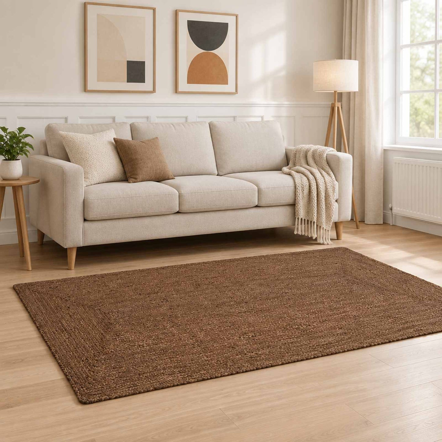 vidaXL Χαλί Περιοχής Γκρι 100 x 200 cm Γιούτα